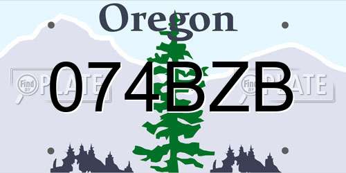 074BZB Oregon License Plate