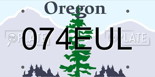 074EUL Oregon License Plate