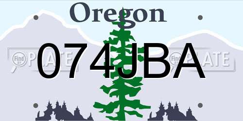 074JBA Oregon License Plate