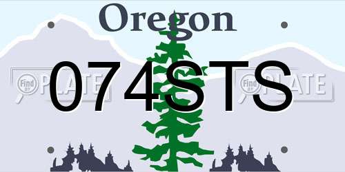 074STS Oregon License Plate