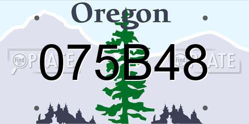 075B48 Oregon License Plate