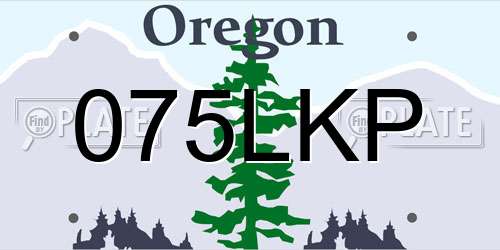 075LKP Oregon License Plate