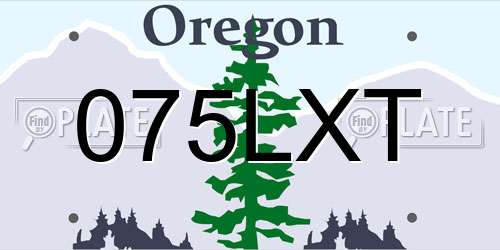 075LXT Oregon License Plate