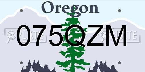 075QZM Oregon License Plate