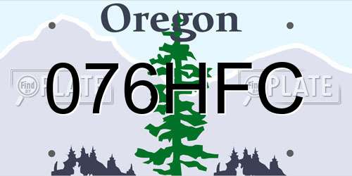 076HFC Oregon License Plate