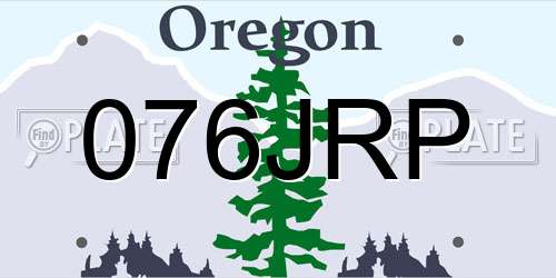076JRP Oregon License Plate