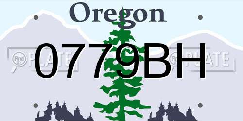0779BH Oregon License Plate