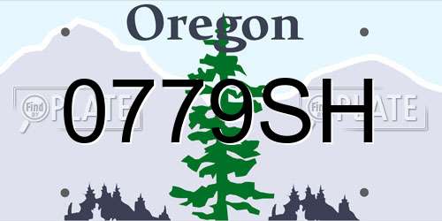0779SH Oregon License Plate