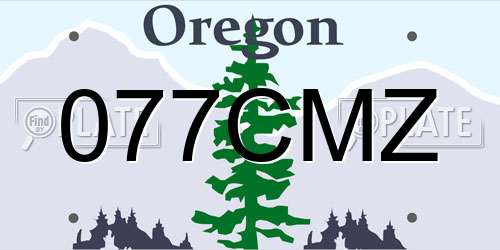 077CMZ Oregon License Plate