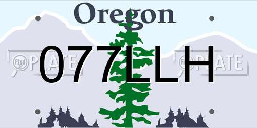 077LLH Oregon License Plate