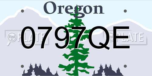 0797QE Oregon License Plate
