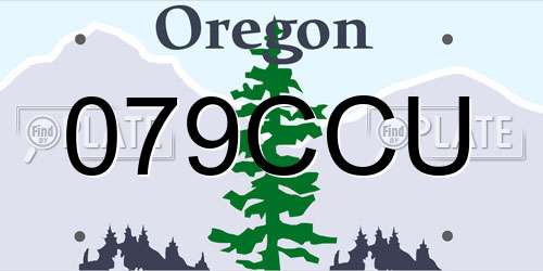 079CCU Oregon License Plate