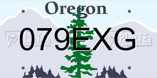 079EXG Oregon License Plate