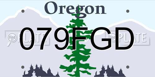 079FGD Oregon License Plate