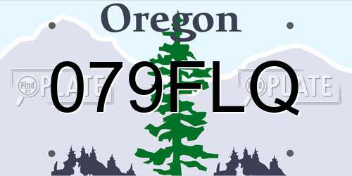 079FLQ Oregon License Plate