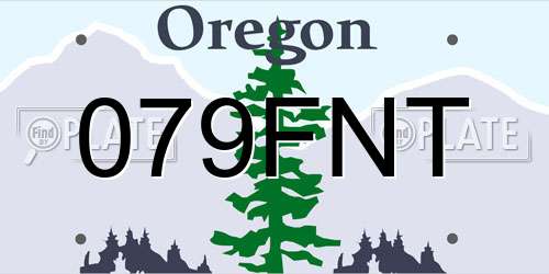 079FNT Oregon License Plate