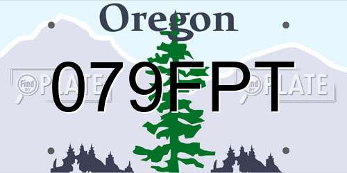 079FPT Oregon License Plate