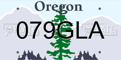 079GLA Oregon License Plate