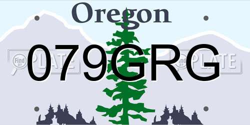 079GRG Oregon License Plate