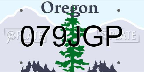 079JGP Oregon License Plate