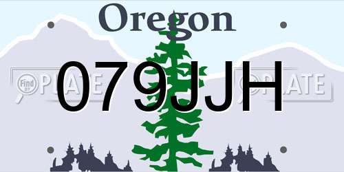 079JJH Oregon License Plate