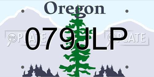 079JLP Oregon License Plate