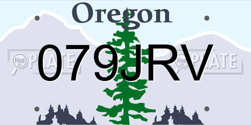 079JRV Oregon License Plate