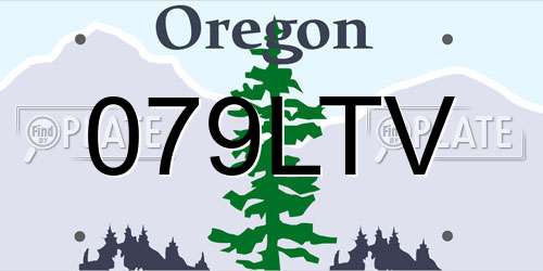 079LTV Oregon License Plate