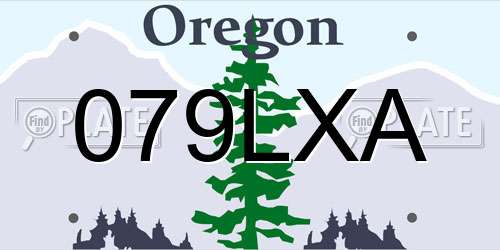 079LXA Oregon License Plate