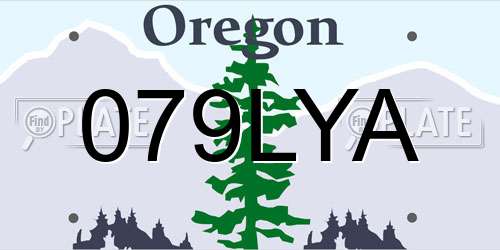 079LYA Oregon License Plate