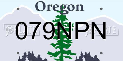 079NPN Oregon License Plate