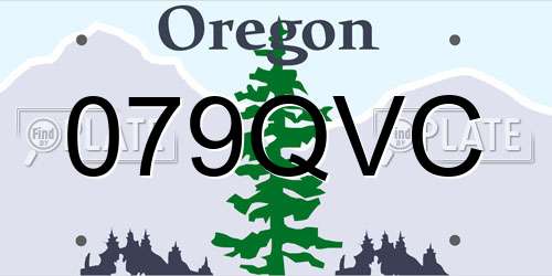079QVC Oregon License Plate