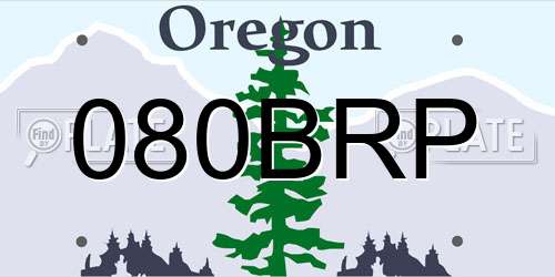 080BRP Oregon License Plate