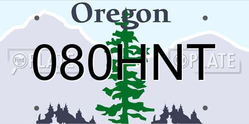 080HNT Oregon License Plate