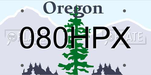 080HPX Oregon License Plate