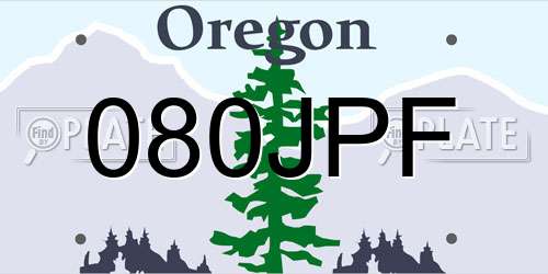 080JPF Oregon License Plate