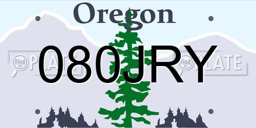 080JRY Oregon License Plate