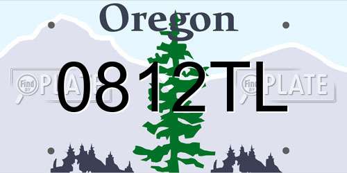 0812TL Oregon License Plate