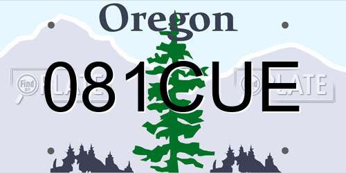 081CUE Oregon License Plate