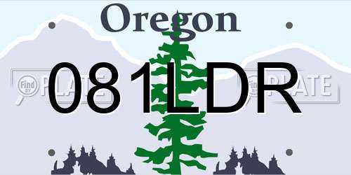 081LDR Oregon License Plate