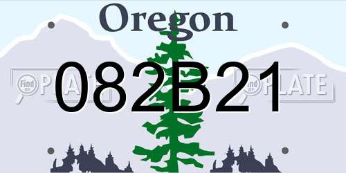 082B21 Oregon License Plate