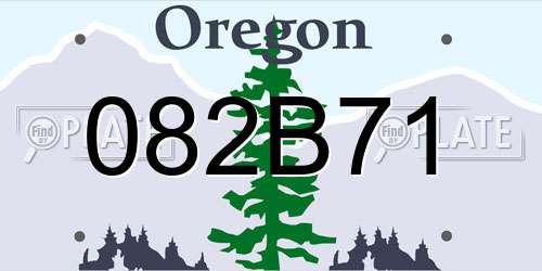 082B71 Oregon License Plate