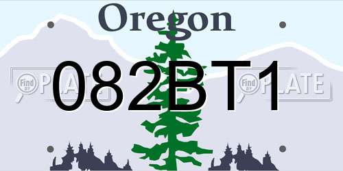 082BT1 Oregon License Plate