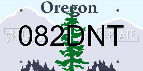 082DNT Oregon License Plate