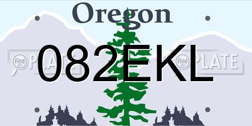082EKL Oregon License Plate