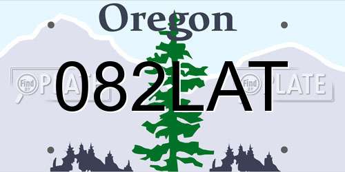 082LAT Oregon License Plate