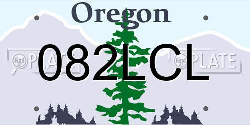 082LCL Oregon License Plate