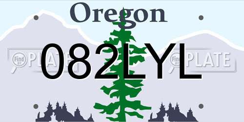 082LYL Oregon License Plate