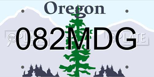 082MDG Oregon License Plate