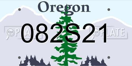 082S21 Oregon License Plate